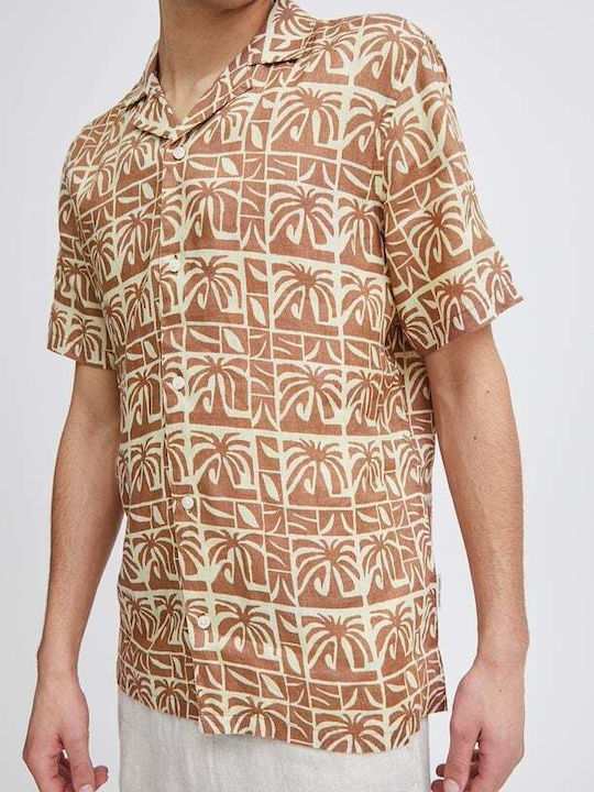 Short-sleeved Linen Shirt Beaver Fur