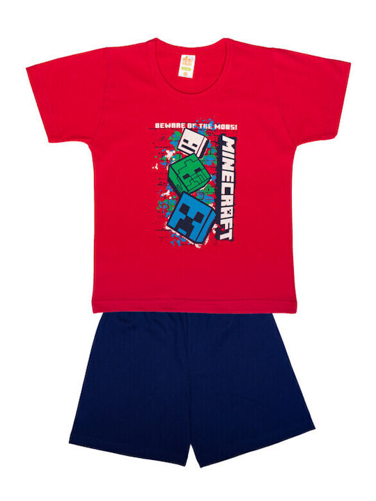 Nina Club Pijama pentru copii De vară De bumbac Roșie