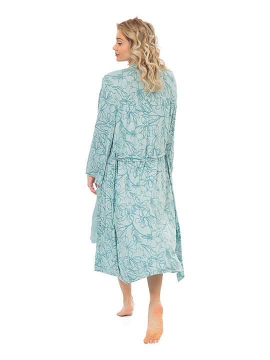 Monamise Nightgown for Maternity Hospital & Breastfeeding Green