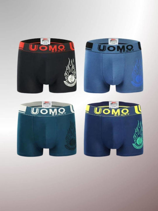 Uomo Ανδρικά Μποξεράκια Πολυχρωμο 4Pack