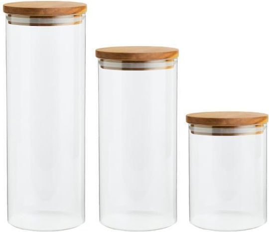 Next General Use Glass Transparent Vase with Lid 1000ml
