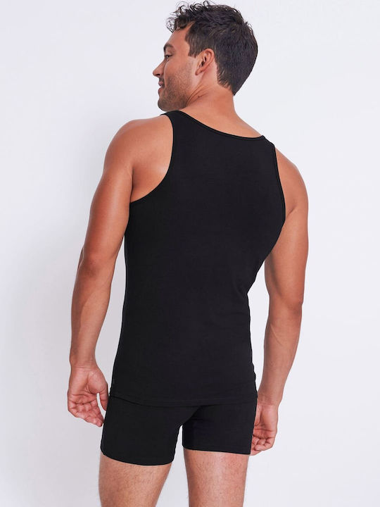 Go Abc Men's Undershirts Black 2Pack
