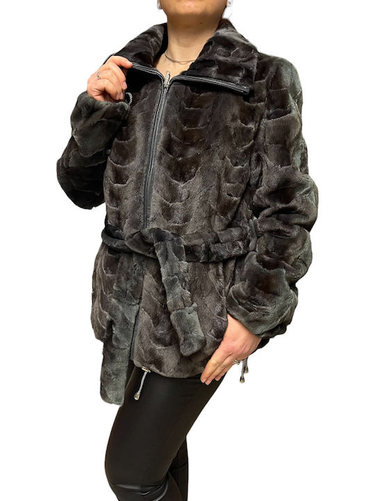 Frauen Pelz Gray