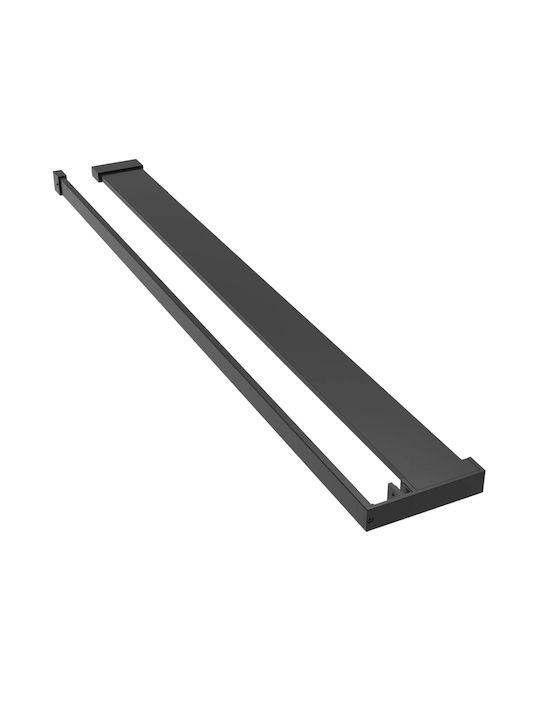 vidaXL Divider de verandă Duș cu Glisare Ușă 80x195cm Dungi Negru