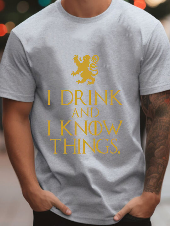 Fruit of the Loom Game Of Thrones I Drink And I Know Things T-shirt Cotton Fruit of the Loom Game Of Thrones I Drink And I Know Things T-shirt Cotton