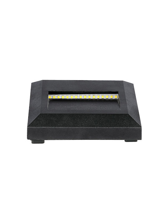 V-TAC Επιτοίχια Εξωτερική Πλαφονιέρα LED IP65 2W με Φυσικό Λευκό Φως 12.4x12.4εκ.