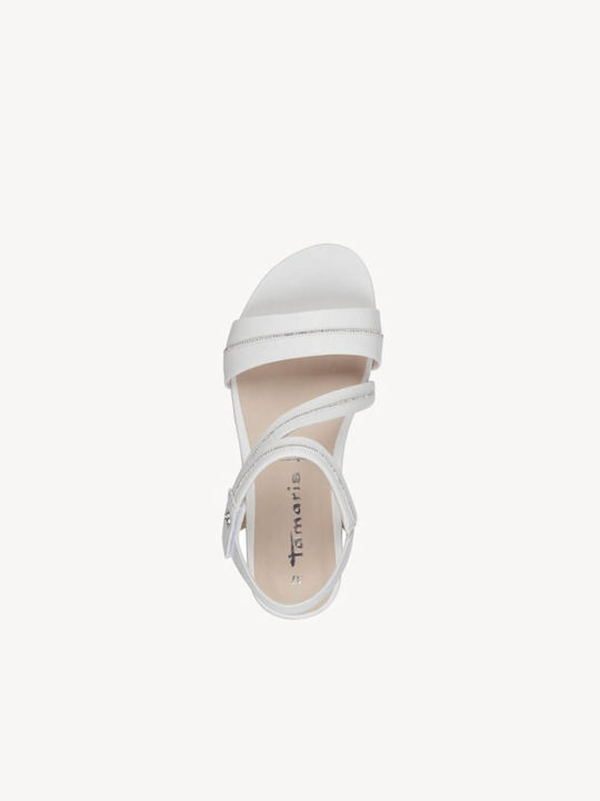 Tamaris Damen Flache Sandalen in Weiß Farbe
