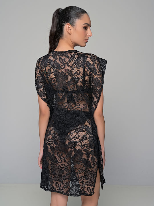 Milena by Paris Damen Kaftan Strand Black