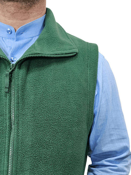 Roly Bărbați Vestă de siguranță cu căptușeală din fleece Verde