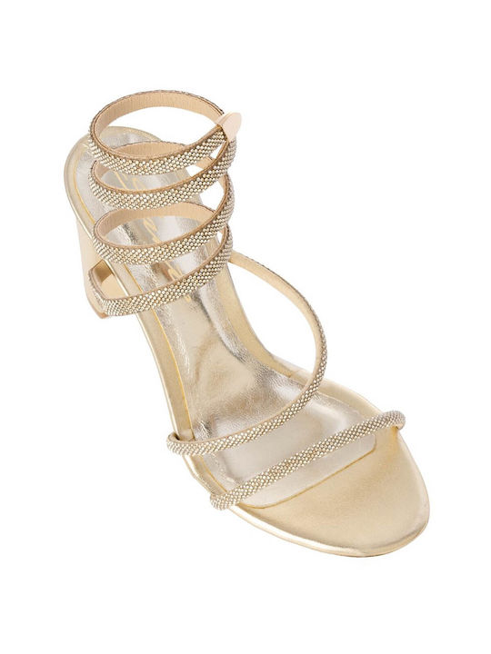 Sante Damen Sandalen in Gold Farbe