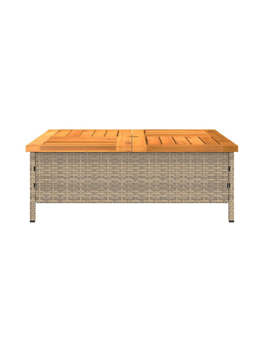 Garten- und Terrassentisch für kleine Räume Beiges 70x70x25cm