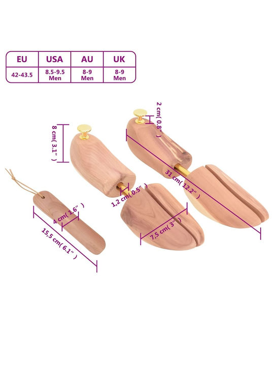 vidaXL Shoe Stretcher for Leather Shoes
