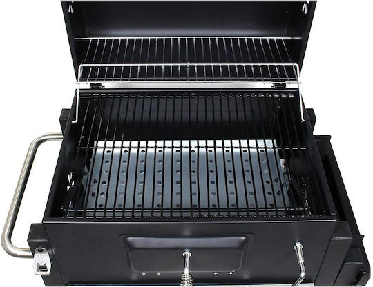 Charcoal Grill With Lid And Thermometer 110x47cm