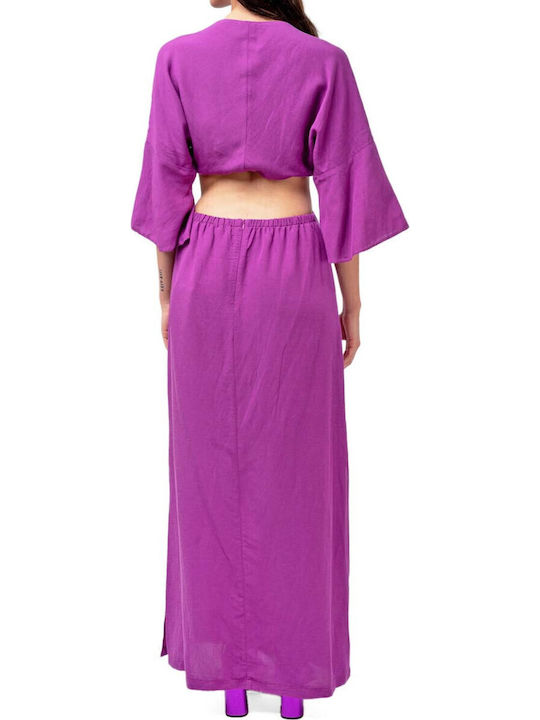 Moutaki Kleid Abend Lila