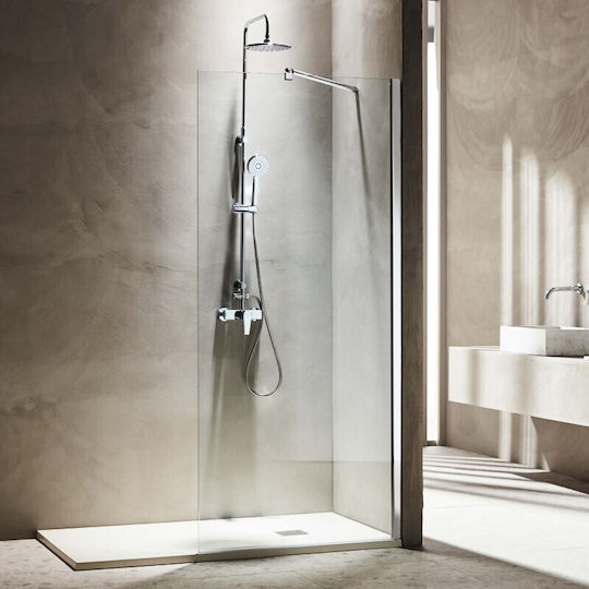 Tema Shower Screen for Shower with Sliding Door 90x195cm Chrome