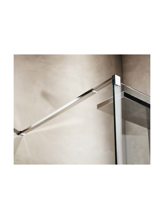 Tema Divider De Verandă Duș Cu Ușă Glisantă 90x195cm Chrome