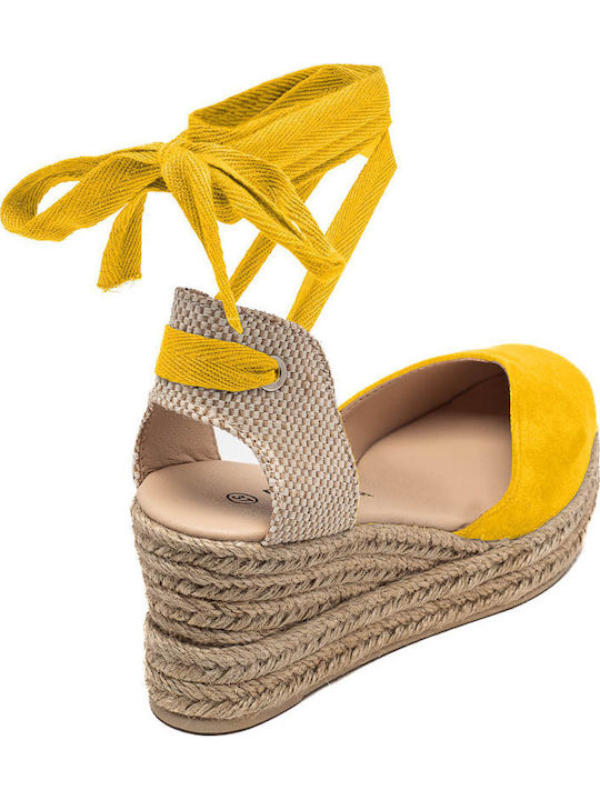 Platforme Dama Tip Espadrile Galbene
