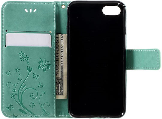 Erbord Книга Изкуствена кожа / Пластмаса / Силикон Зелен (iPhone 8/7)