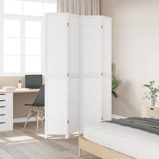 vidaXL Dekorativer Raumteiler Hölzernes mit 4 Paneelen 145x220cm