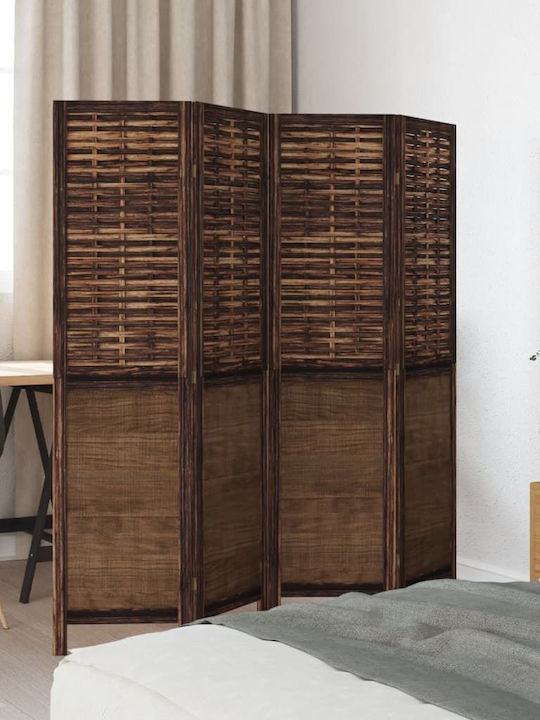vidaXL Decorativ Paravan Lemn cu 4 Panouri 140x160cm