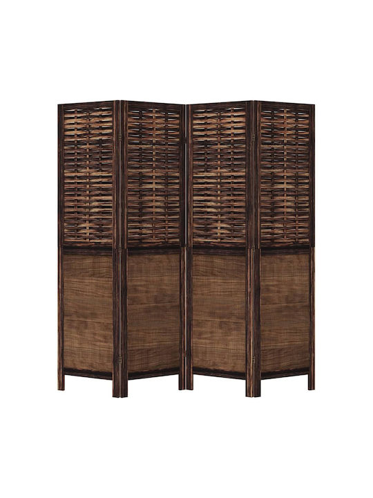 vidaXL Decorativ Paravan Lemn cu 4 Panouri 140x160cm