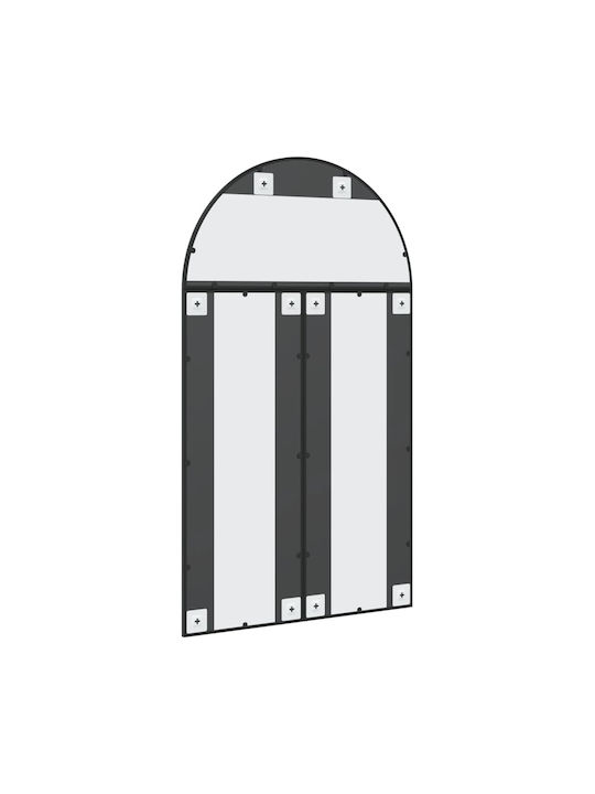 vidaXL Wall Mirror Full Length with Black Metallic Frame 140x80cm 1pcs