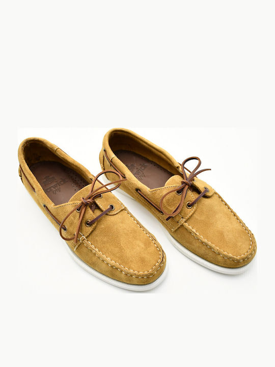 Leder Herren Mokassins in Beige Farbe
