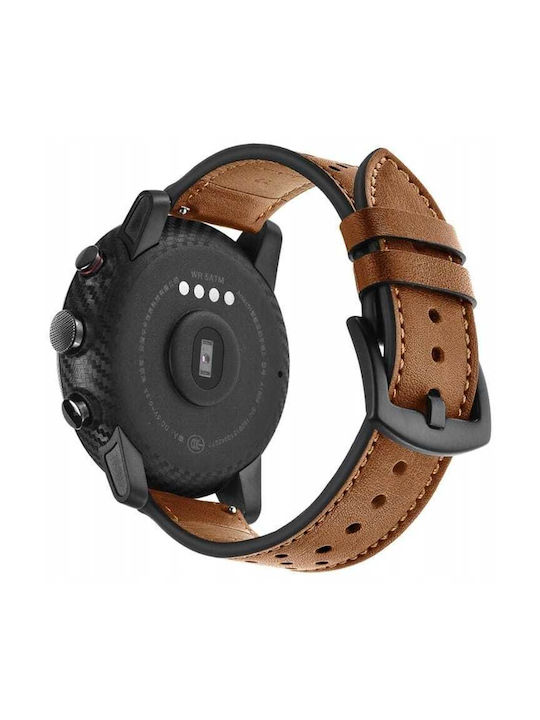 Spacecase Λουράκι Δερμάτινο Καφέ (Galaxy Watch 42mm)