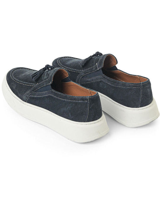 Northway Suede Ανδρικά Loafers σε Μπλε Χρώμα