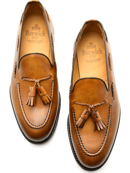 Δερμάτινα Ανδρικά Loafers σε Καφέ Χρώμα