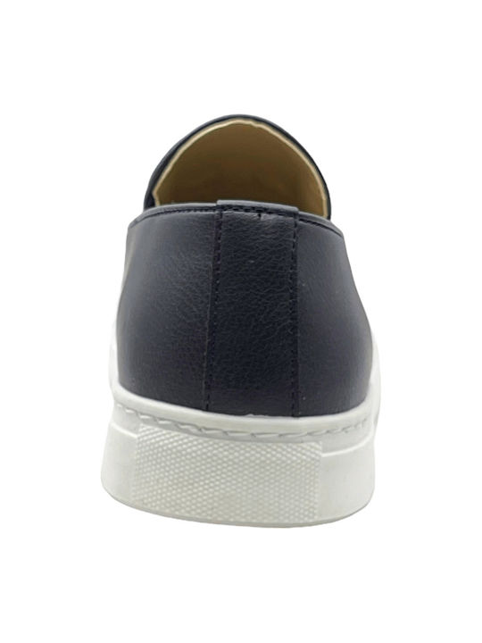 Leder Herren Mokassins in Blau Farbe