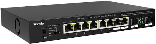 Tenda TEM2010F Unmanaged L2 Switch με 8 Θύρες Gigabit (1Gbps) Ethernet και 2 SFP Θύρες