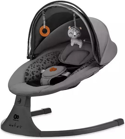 Kinderkraft Електрически Релакс Бебе Lumi 2 с Музика Тъмно сиво