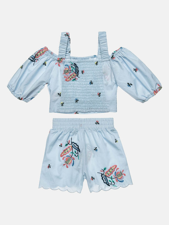 Alouette Kinder Set mit Shorts Sommer 2Stück Hellblau