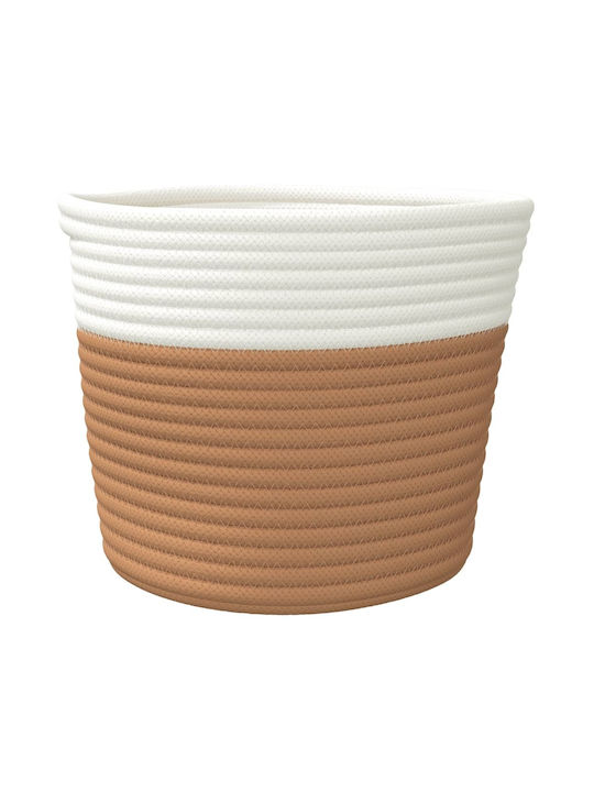 vidaXL Καλάθι Αποθήκευσης Υφασμάτινο Καφέ 24x24x18cm 2τμχ