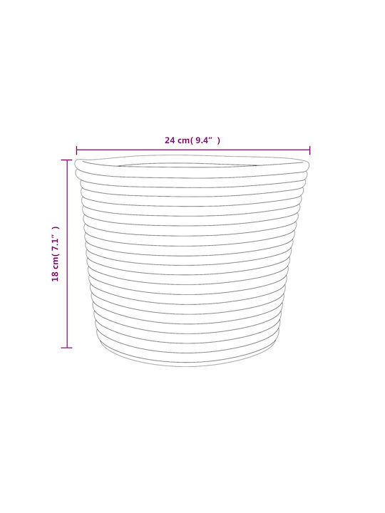 vidaXL Καλάθι Αποθήκευσης Υφασμάτινο Καφέ 24x24x18cm 2τμχ