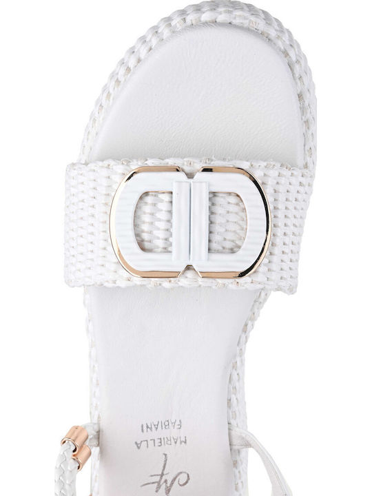 Flache Sandalen für Damen Flatforms in Weiß Farbe