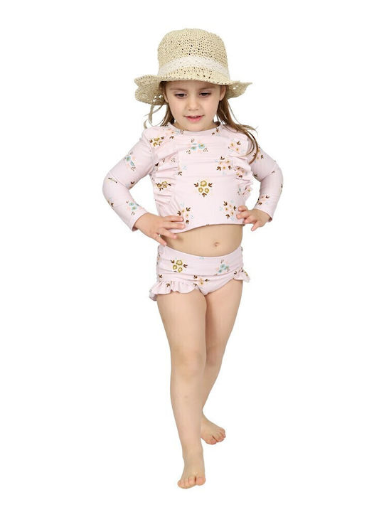 Waves Kids Swimwear Swimwear Set Pink