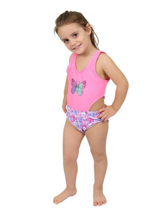 Waves Kids Swimwear One-Piece Sunscreen (UV) Fuchsia