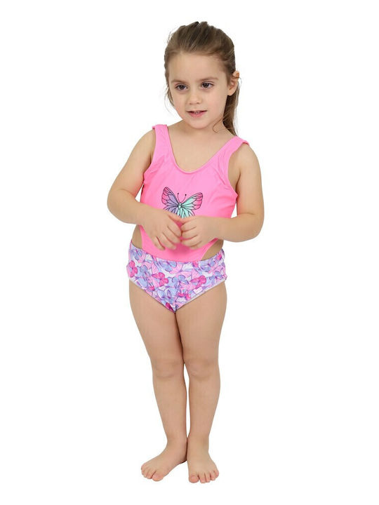 Waves Costum de baie pentru copii Întreg Fuchsia