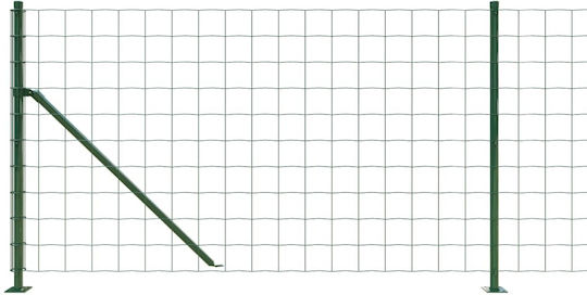 vidaXL Fencing Wire Fencing Galvanized with PVC Coating Set Green 0.8x10m