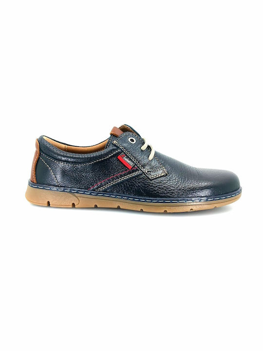 Luisetti Men's Leather Casual Shoes Blue