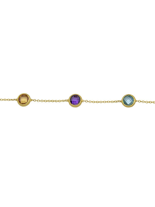 Savvas Design Bracelet made of Gold 14K with Zircon