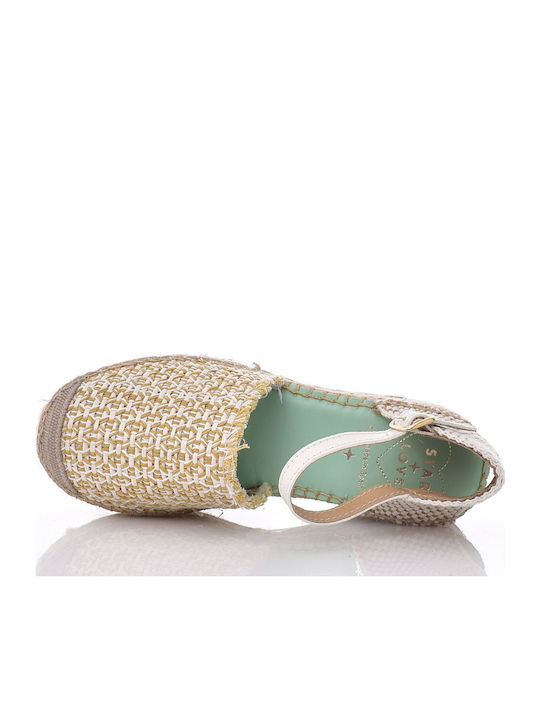 Damenplattformen im Espadrilles-Stil Beige