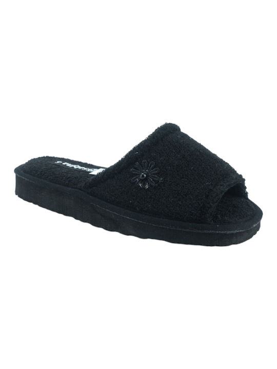 Sabina Terry Winter Women's Slippers in Black color