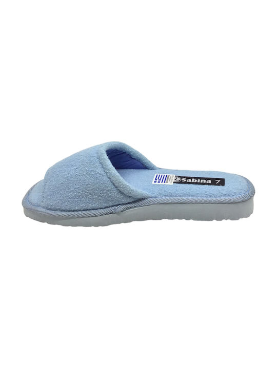 Sabina Terry Winter Women's Slippers in Light Blue color