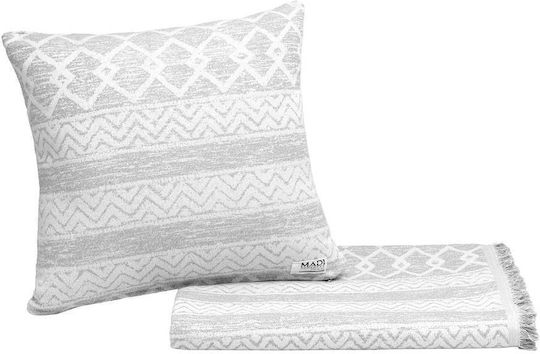 Madi Eclectic Dreisitzer-Sofa Wurf Pelzartig 170x300cm Grau