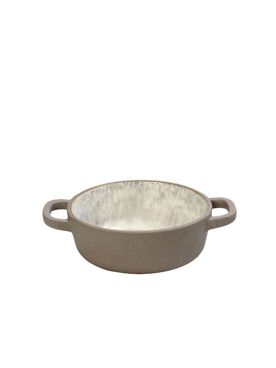 Espiel Round Heat-Resistant Ceramic Saganaki 21.5x15.8x6.2cm 4 Pieces