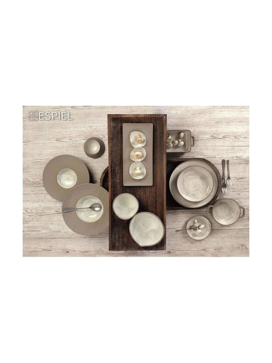 Espiel Round Heat-Resistant Ceramic Saganaki 21.5x15.8x6.2cm 4 Pieces