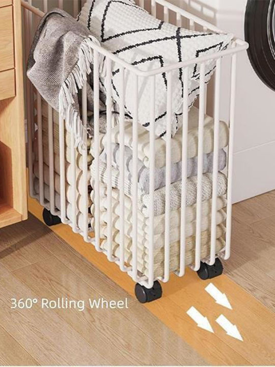 Storage or Laundry Basket H44x40x20.5cm White